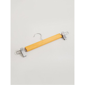 Cintre de luxe moderne en bois massif pour pantalons 33cm logo personnalisable cintres pour bureau boutique et magasin de vêtements placard - Product Image 1