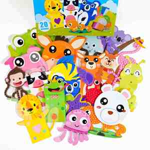 Boîte d'activités magiques pour tout-petits, 4 activités créatives, ensemble de fabrication de vaisselle en papier DIY, 20 animaux amusants, kit d'activités artistiques et artisanales pour enfants de 4 à 6 ans - Product Image 5