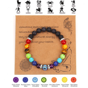 Pulsera de 7 Chakras para Yoga, Fitness y Meditación, con Proverbios, Estilo Europeo y Americano, de Piedras Naturales y Cristales, para Mujer, Gran Venta - Product Image 4