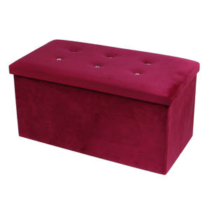 <span class=keywords><strong>80L</strong></span> Veludo Armazenamento Otomano Bench <span class=keywords><strong>Box</strong></span> para Corredor Sala Estofados Folding Storage Stool - Product Image 1