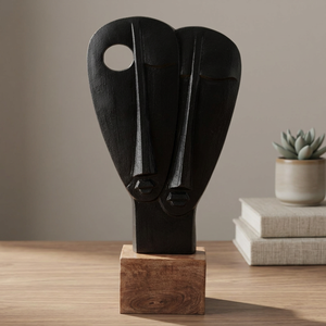 Modern Abstract Aluminum Sculpture Handmade Carved Art Figurine Irregular Shape Tabletop Decor for Living Room - Product Image 3