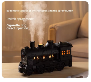 Premium Train Style Essential Oil Diffuser with Flame Effect Dual <b>Mist</b> Mode Auto Shut Off <b>Humidifier</b> - Product Image 5