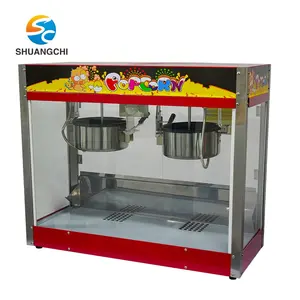 Flat Top 16Oz Cinema Popcorn Machine Commercial Popcorn Making Machine Professional Automatic Double Pot Pop Corn Maker