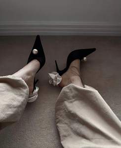 All'ingrosso nero squisito nuovo alla moda tacchi alti scarpe <span class=keywords><strong>donna</strong></span> tacchi alti <span class=keywords><strong>sandali</strong></span> con perla - Product Image 3