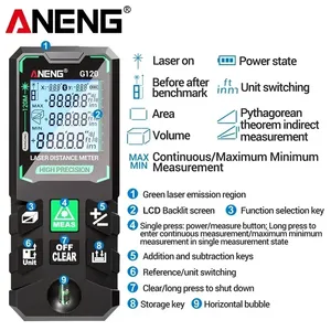 레이저 거리 측정기 ANENG 레이저 테이프 미터 40M/70M/100M/120M 레이저 거리계 전자 자 측정 도구 - Product Image 6