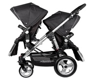 Poussettes jumelles de luxe à la mode de haute qualité Chariot de landau pliable léger Poussettes jumelles