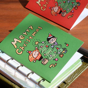 Permet la personnalisation, pages intérieures colorées pour cartes de Noël, idéal pour les occasions de Noël et d'<span class=keywords><strong>anniversaire</strong></span> - Product Image 5
