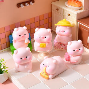 Figurines de cochons miniatures, mini-animaux en résine, breloques pour décoration de gâteaux DIY, aménagement paysager de jardin, plantes en pot, maison de poupée, jeu de cache-cache, décoration - Product Image 5