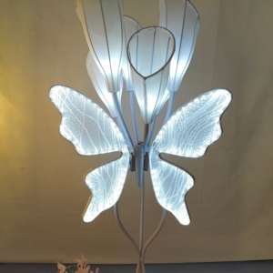 Nouvelle conception de <span class=keywords><strong>lampe</strong></span> LED pour allée à 5 têtes de lys calla et <span class=keywords><strong>papillon</strong></span>, <span class=keywords><strong>lampe</strong></span> créative pour chemin de scène, pour la décoration de mariage et de fête, durable - Product Image 6