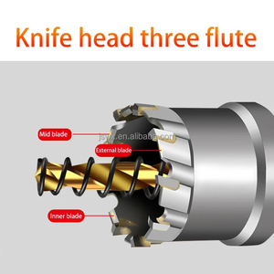 WEIX 1 Pc Carbide-Tipped TCT Drill Holes Saw Set Drill Bit for Stainless Steel Concrete Wood <strong>Reamer</strong> <strong>Tool</strong> Kit Metal Cutter - Product Image 4