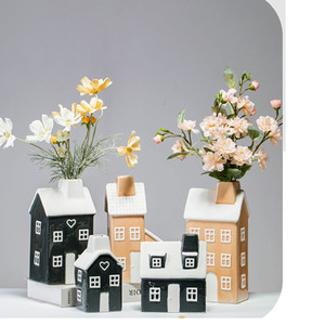 Artículo caliente Cerámica Diseño de moda Casas de Navidad Pueblo con LED Decoración del hogar Decoración de Navidad - Product Image 2