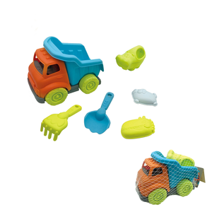 Ensemble de jouets de plage pour enfants, 6 pièces, camion à benne basculante, pelle, râteau, moule, jouets d'extérieur d'été - Product Image 3