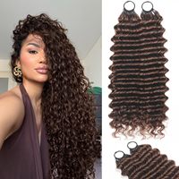Extensions de cheveux humains vierges 100% de haute qualité, invisibles, bouclées brésiliennes, nœuds miracle, plumes, crochet, 14"-24", pré-séparées