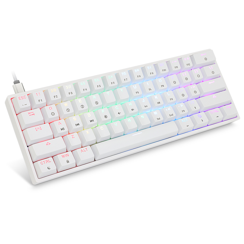 GK61 60% Mechanical Keyboard with RGB Backlit & Anti-ghosting
