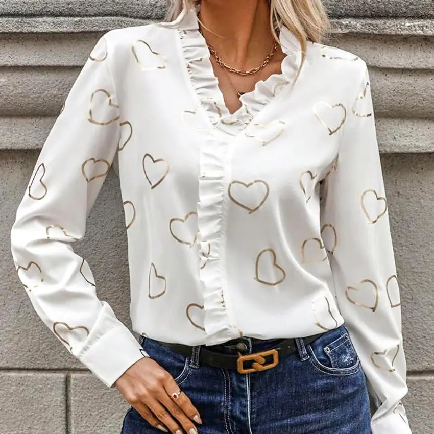 Custom Lange Mouwen Casual T, Shirt Blouses Elegante Tops Nieuwe Strik Gegolfd Elegante Vrouwen Herfst En Winter Vrouwen Blouse/