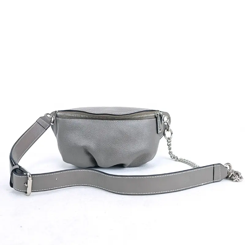 OEM borsa a tracolla in pelle di lusso con Logo personalizzato borse in pelle per la produzione di borse da cintura in vera pelle con filo di fabbrica