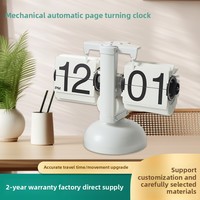 Moderne Automatische Retro-Flip-Uhr 24 Stunden, Batteriebetrieben, Heimdekoration, Tischdekoration, Flip-Page-Uhr 12H 24H