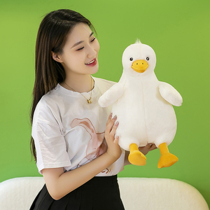 Bonito juego de juguetes de peluche de ganso blanco, muñecos de ganso grandes de peluche suave con picos y pies amarillos, juguetes de peluche - Product Image 4