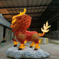 Fahrzeug Parade Float Chinesische Laterne Frühlings fest Weihnachts karneval Dekorative Chinesische Einhorn Kylin