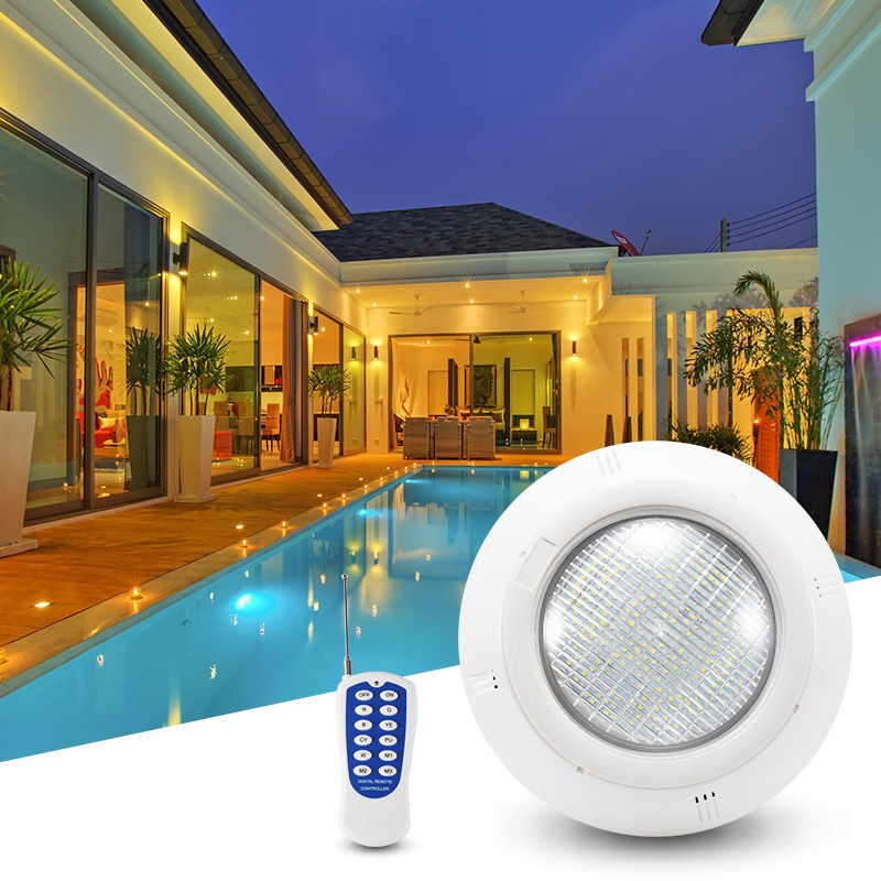 Good Seller's RGB IP68 LED ABS Underwater Swimming Pool Lights with RF Remote Control Dimmable & Waterproof
