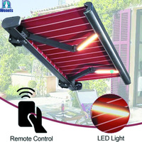 Store Ban Électrique Rétractable pour Balcon Terrasse Châssis en Aluminium Extérieur
