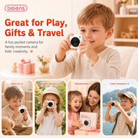 Cámara Digital para Niños con Pantalla IPS de 2.4 Pulgadas, Lente Dual, 48MP HD, Diseño Mini de Bolsillo, Grabadora de Video, Juguete C2, ABS y Silicona