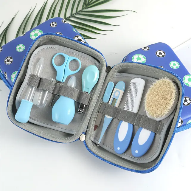 Hot Sell Wholesale Pink Blue Safe Use Baby Care Set Nail Kit Baby Care Kit Baby Manicure Kit Cuidado del bebe aseo
