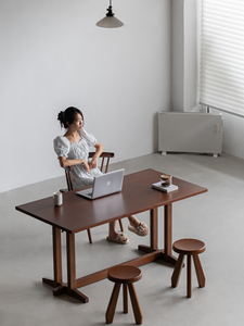 Escritorio de Oficina Rectangular Moderno y Sencillo de Madera de Teca Sólida para Apartamentos Pequeños, Uso Doméstico, Hecho en China - Product Image 5