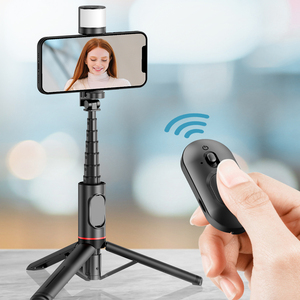 Mini trípode extendido para teléfono Selfie Stick inalámbrico con diseño oculto de belleza giratorio Luz de relleno giratoria - Product Image 6