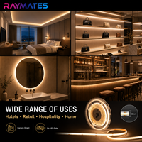 Lampu Strip LED COB 24V 480LED/M Putih Hangat CRI90 Tinggi Dapat Dipotong Fleksibel 5M 10M Perekat Sendiri Dapat Dipotong Putih