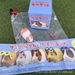 Figurines de cobayes portant des lunettes de soleil, modè<span class=keywords><strong>le</strong></span> de rat néerlandais mignon, décoration, 5 styles, boîte aveugle, artisanat en plastique - Product Image 3