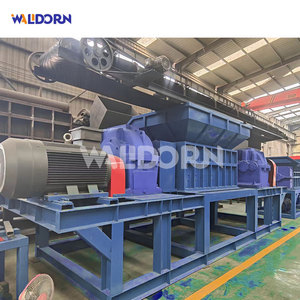 Walldorn Heavy Duty Double Shaft <b>Shredder</b> 30KW Automatic Copper Motor Gearbox Tire Plastic Metal Biomass Aluminum Alloy - Product Image 4