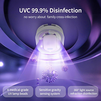 Stérilisateur de toilettes UVC, installation facile, désodorisant automatique intelligent à capteur, désinfectant UV-C pour cuvette de toilettes, hygiène de la salle de bain