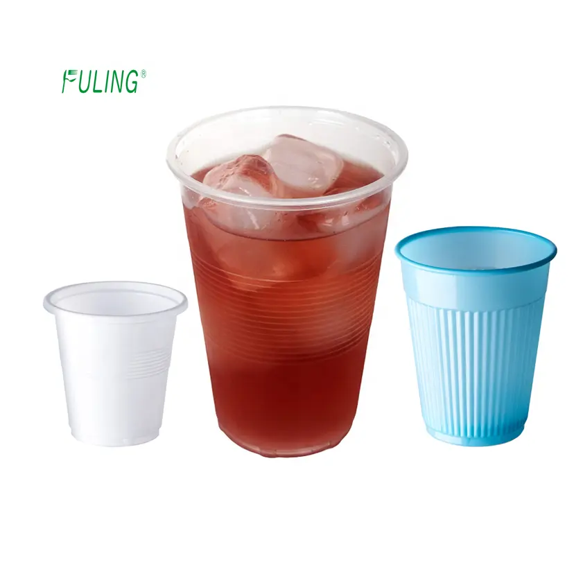 चीन के सबसे बड़े कारखाने oem स्पष्ट प्लास्टिक drinkware पानी चाय रस पानी पेय कोक के लिए पीपी डिस्पोजेबल कप