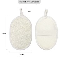 Ensemble d'éponges exfoliantes en loofah naturel, formes multiples, pour le visage et le corps, kit de tampons de bain, loofah enveloppé de coton doux