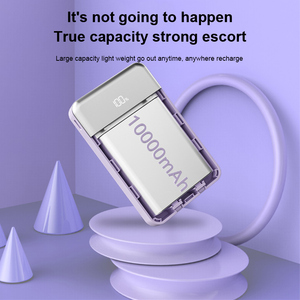 Centrale électrique portable 10000mAh avec logo personnalisé avec batterie externe de voyage à affichage LED de sortie 22.5W avec câble - Product Image 4