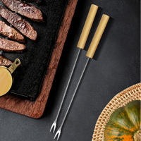 Prix d'usine, brochettes de barbecue portables miniatures en acier inoxydable 430 pour viande rôtie, aliments, etc.