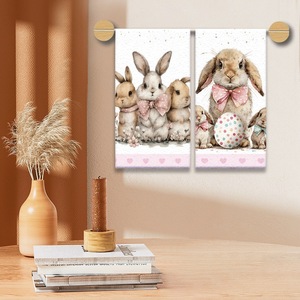 Easter Bunny Printed Kitchen <b>Towels</b> 45x66cm <b>Microfiber</b> Dishcloths Decorative Tea <b>Towels</b> Set Of 2 - Product Image 3