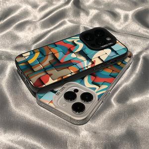 Phổ biến thiết kế màu khối xây dựng trường hợp điện thoại cho <span class=keywords><strong>Iphone</strong></span> 15 Pro Max 14 13 12 11 XS XR bạc cứng trở lại chống sốc Bìa - Product Image 5