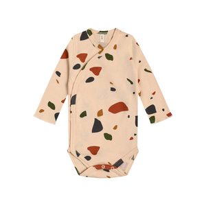 Mono de bebé personalizado al por mayor del fabricante, pelele de manga larga con botones para niños y niñas, de verano, tejido con estampado por transferencia térmica - Product Image 1