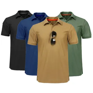 Men Polo Shirts Quick-Drying T Shirt Men Polo Shirts Custom Logo Top High Quality 100%Cotton Spandex Mens Business Polo