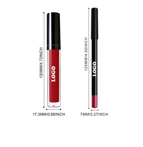 Set de Brillo Labial y Delineador de Labios de Marca Privada, Resistente al Agua, Larga Duración, Alta Pigmentación, Maquillaje Hidratante, Venta al Por Mayor, En Stock - Product Image 2