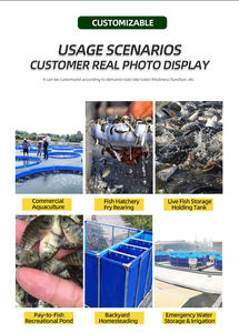 Estanque de peces de tubería galvanizada de material de lona de PVC de alta densidad a la venta - Product Image 2