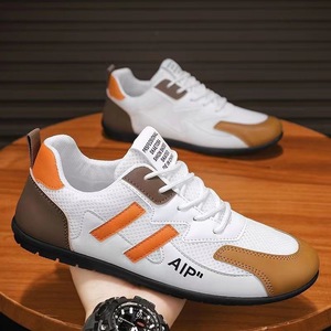Zapatillas Blancas Transpirables de Verano para Hombre, Modernas, de Una Sola Capa, Planas, Casuales, con Cierre Deslizante, Estilo Combinable con Todo - Product Image 2