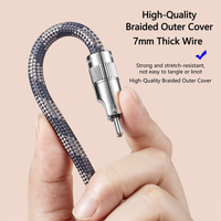 Câble de charge USB-C vers USB-C de 1,2 m 60 W avec lanière pour iOS, charge rapide 3A, boîtier métallique, sangle en nylon pour appareil photo et écouteurs
