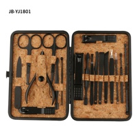 Ensemble de 18 outils noirs pour pédicure, Kit de soins des ongles en acier inoxydable pour adulte, outils professionnels pour orteils