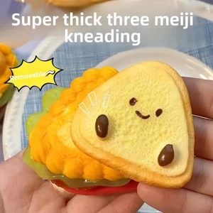 Juguete Sensorial Antiestrés de Sándwich Grueso y Suave, Juguete de Hamburguesa en Capas, de Rápida Recuperación, para Aliviar el Estrés, Juguete ASMR - Product Image 4