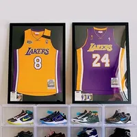 Vente en gros boîte noire personnalisée de 16x20 pouces cadeaux t-shirt maillot de football cadre vitrine murale 3D cadre de boîte d'ombre d'art