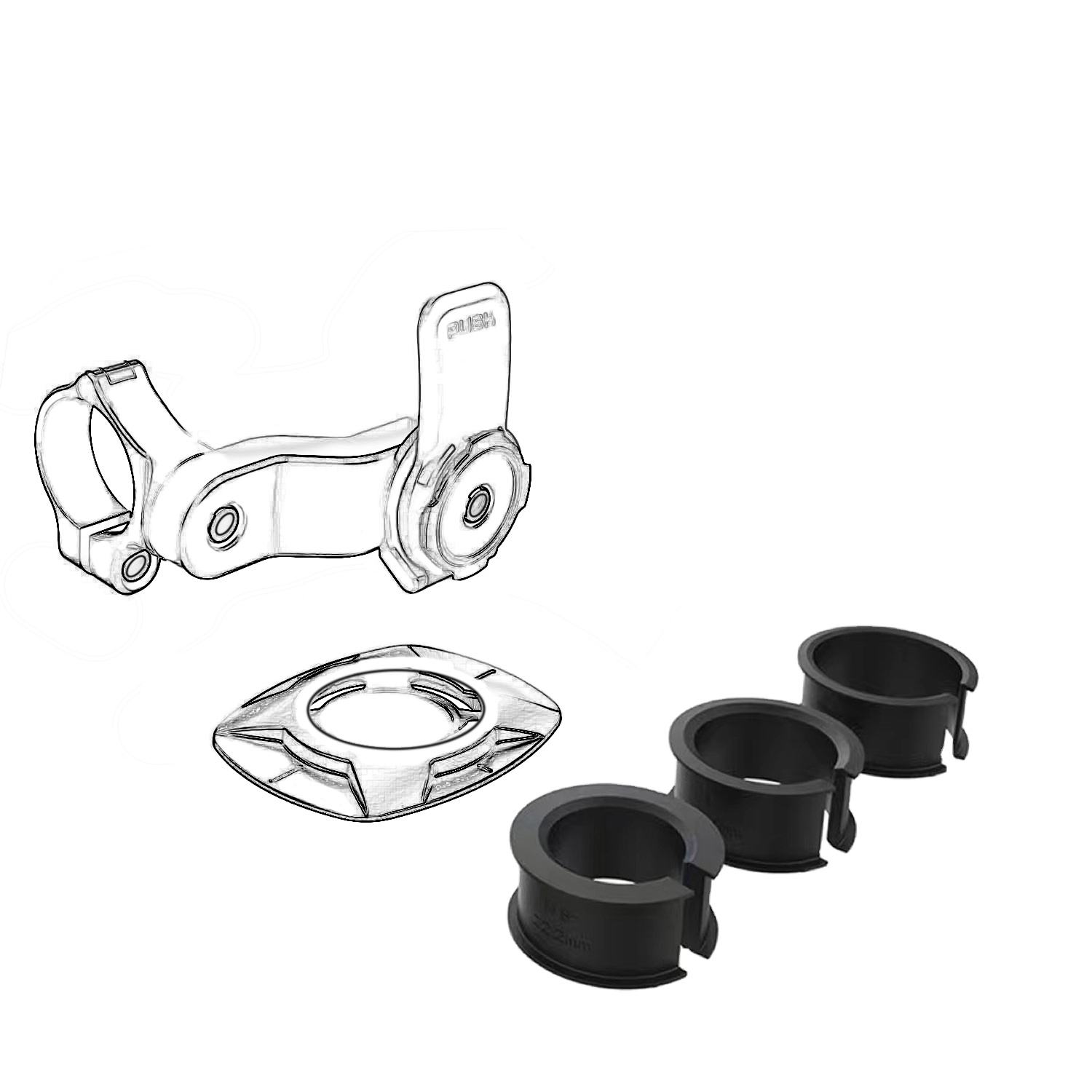 Hongdak Holder Phone Motorcycle Riding Vibration Dampener Motorcycle Vibration Dampener for Motorcycle Bicycle Handlebar