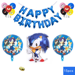 Sonic <span class=keywords><strong>el</strong></span> Hedgehog globos de papel de aluminio niños superhéroe juego de Sega Fans Anime tema Fiesta <span class=keywords><strong>Feliz</strong></span> cumpleaños decoración - Product Image 3